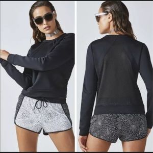 Fabletics Rory Mesh Back Long Sleeve Sweatshirt. Size L-XLarge. EUC